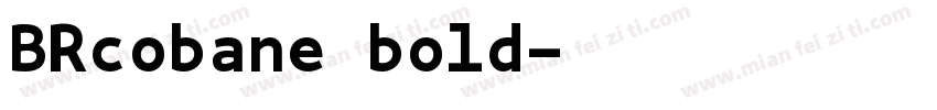 BRcobane bold字体转换
